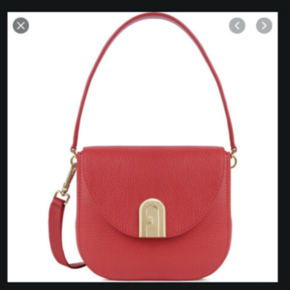 NWT Furla Sleek Fragola Leather Crossbody 1044969 - Picture 3 of 8